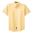 thumbnail image 5 of Mens Short Sleeve Easy Care Cotton/Polyester Shirt Yellow 6X-Large, 5 of 6