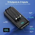thumbnail image 2 of Cargador portátil Power Bank 40800 mAh con 3 cables integrados, 2 of 8