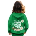 thumbnail image 4 of Grblisyd Christian Hoodies Christian Bible Verse JESUS LOVES YOU Hoodie for Teen Girls Cute Letter Graphic Hoodies Long Sleeve Pullover Sweatshirt, 4 of 6