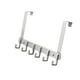 thumbnail image 2 of Over The Door Hooks, 6-Hook Towel Rack Hanger, Rustproof Aluminum Door Mounted Organizer for Bathroom Bedroom Closet Storage, Space Saving Hanging Solution for Towels Robes Hats Coats Accessories, 2 of 6