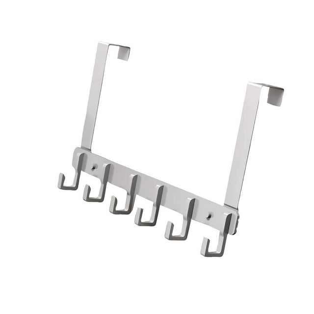 Towels for Bathroom Over The Door Hooks Door Hanger Hooks for Hanging Bathroom Door Towel Rack with 6 Cloak Hooks Hanger Practical Bathroom Accessories for Dormitory Towel Racks for Bathroom