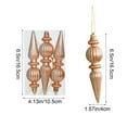 thumbnail image 3 of karymi Christmas Tree Shaped Ornament Set Plastic Electroplated Gold Color Pendants Holiday Decoration Gift 4.72x4.72x2.76in House Decor Week, 3 of 6