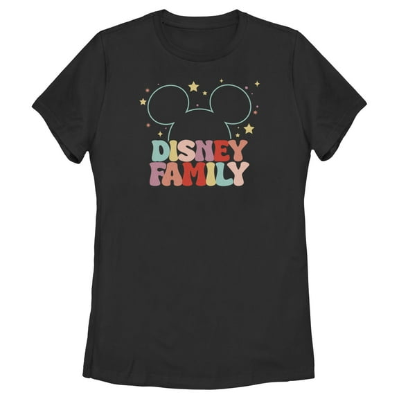 Women's Mickey & Friends Family Colorful Graphic T-Shirt
