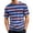 Royal Blue, variant on Mfakffe Men T Shirts Crewneck Striped T-Shirt Soft Elastic Tees Summer Beach Casual Tops