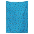 thumbnail image 3 of Ambesonne Lighthouse Tablecloth Rectangular Table Cover, Polka Dots Marine, 60"x90", White Blue and Red, 3 of 4