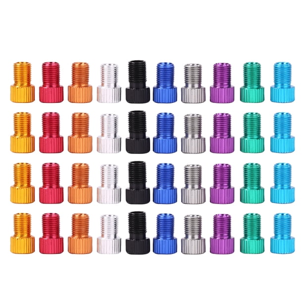 Adaptadores de válvula de bicicleta aleación de aluminio bicicleta Presta a válvula Schrader convertidor de adaptador 40 Uds. equipo de inflado de neumáticos