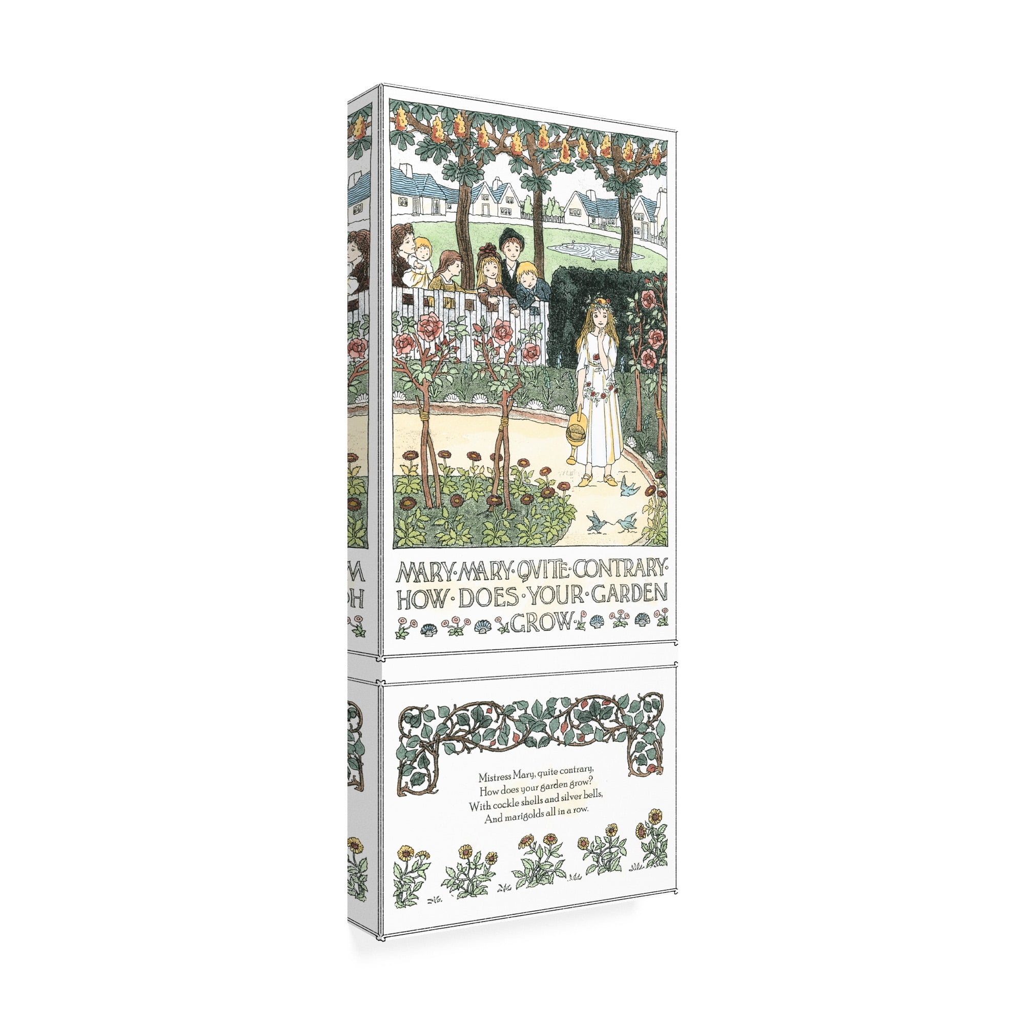 Trademark Fine Art 'Mary, Mary Quite Contrary Childrens Art' Canvas Art by Francis D. Bedford