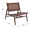 thumbnail image 3 of SAFAVIEH Soleil Modern Leather Woven Accent Chair, Brown/Cognac, 3 of 4