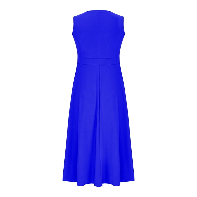 Dresses for Women Sleeveless V Neck Midi Dress Little Black Dress Party Evening Dress Formal Work Office Classic Casual Dress