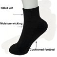 thumbnail image 2 of DOVACKA 6 pairs Women's Cushioned Ankle Socks, Breathable Cotton Solid Color for Athletic Running, 2 of 5