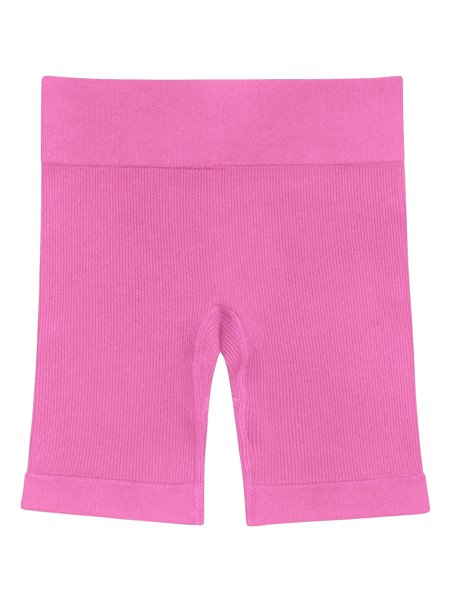 Athletic Works Girl's Ribbed Biker Short, 2-Pack, Sizes 4-18