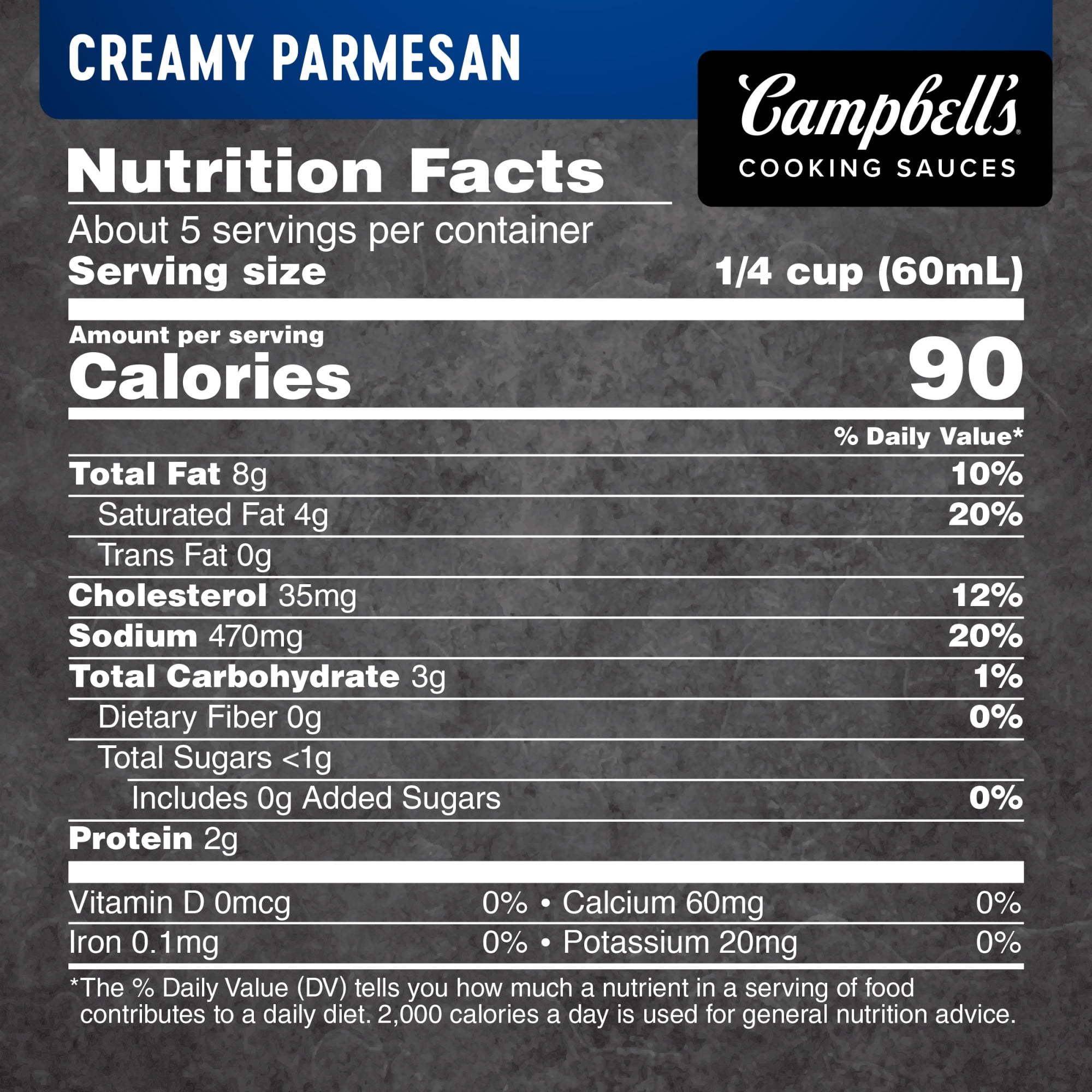 Campbell's Cooking Sauces, Creamy Parmesan Sauce, 11 oz Pouch