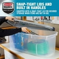 thumbnail image 4 of Rubbermaid 4 Pack Conteneurs de Rangement Transparents à Col Rugueux, Bacs Empilables, 95 Pintes, 4 of 12