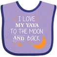 thumbnail image 3 of Inktastic I Love My Yaya to the Moon and Back Boys or Girls Baby Bib, 3 of 4