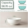 thumbnail image 3 of Gragaskl Salad Bowls, Large Pho Bowls, 8" White Centerpiece Bowls for Nut, Pasta, Soup, Side Dishes, Ramen, Fruit, Kitchen Decor, Microwave & Dishwasher Safe, 56 Ounce, 3 of 7