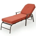 thumbnail image 2 of YODOLLA Adjustable Patio Lounge Chair with Thick Cushion Outdoor Chaise Lounge Recliner,  Orange, 2 of 6