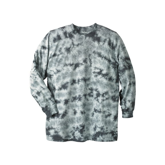 KingSize Men's Big & Tall Shrink-Less Lightweight Longer-Length Long-Sleeve Crewneck Pocket Tee