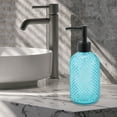 thumbnail image 6 of Unique Bargains 1 Pc Elegant Circle Raindrop Pattern Soap Pump Dispenser for Bathroom 13.52oz Blue Black, 6 of 6