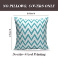 thumbnail image 5 of LALILO Throw Pillow Covers Wavy Lines White Backdrop Blue Card Circle Color Colorful Confetti Cute Fashion Fun Set of 2 Square 18 x 18 Inch Pillowcase, 5 of 5