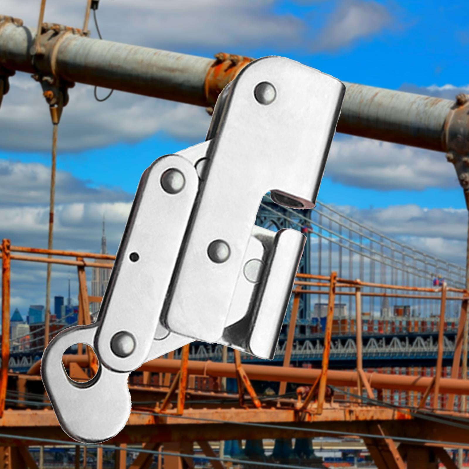 Rock Climbing Rope Grab, 15KN Heavy Duty Self Locking Fall Arrester , Caving Rescuing Pulley Safety Gear , No Rebar Hook