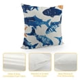 thumbnail image 4 of Qinduosi Pillow Cover, of Square Inches Decorative Throw Pillow Covers Cushion for Sofa Bedroom Car, Blue, Set of White, 4 of 5