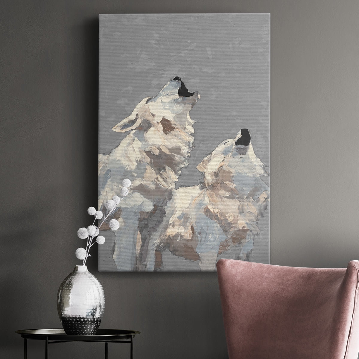 Midnight Wolves Premium Gallery Wrapped Canvas - Ready to Hang