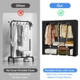 thumbnail image 4 of Catgood 67-Inch Wide Portable Closet Organizers and Storage with 4 Hanging Rods & 8 Shelves, Multi-Functional Wardrobe Clothes Storage for Bedroom, Living Room, Closet, Garage, Dorm, Black, 4 of 13