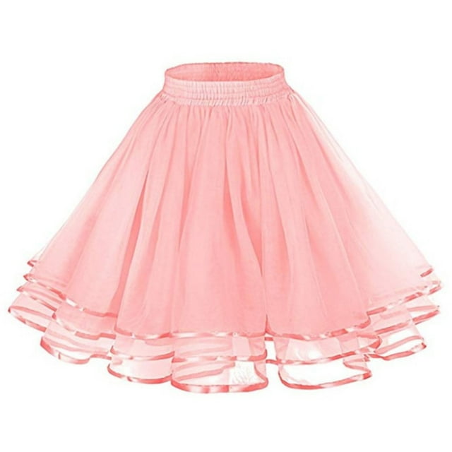 GDREDA Jupe Patineuse Évasée Polyvalente pour Femmes Confort Extensible Tenue Décontractée Rose, Taille Unique