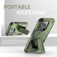 thumbnail image 2 of for iPhone 15 6.1-inch Case [Compatible with MagSafe] Built in Invisible Stand, Military Grade Shockproof Soft TPU Protective Cover Case,Green,For iPhone 15, 2 of 8