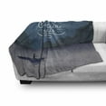 thumbnail image 3 of Saying Soft Flannel Fleece Blanket, Kayak in a Mountain Lake at Night Camping Activity Lifestyle Adventure Words, Cozy Plush for Indoor and Outdoor Use, 50" x 60", Purple Grey Teal, by Ambesonne, 3 of 6