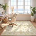 thumbnail image 3 of Design&I 5'x7' Ultra Soft Area Rug, Neutral Damask Vintage Botanical Scrollwork Beige Cream Pile None Fluffy Washable Non Shedding for Bedroom Living Room Home Office, 3 of 7