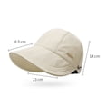 thumbnail image 6 of Eoperou Outdoor Hat Sun Protection Anti-UV Wide Brim Solid Color Adjustable Head Circumference Foldable Lightweight Gardening Travel Sun Hat, 6 of 8