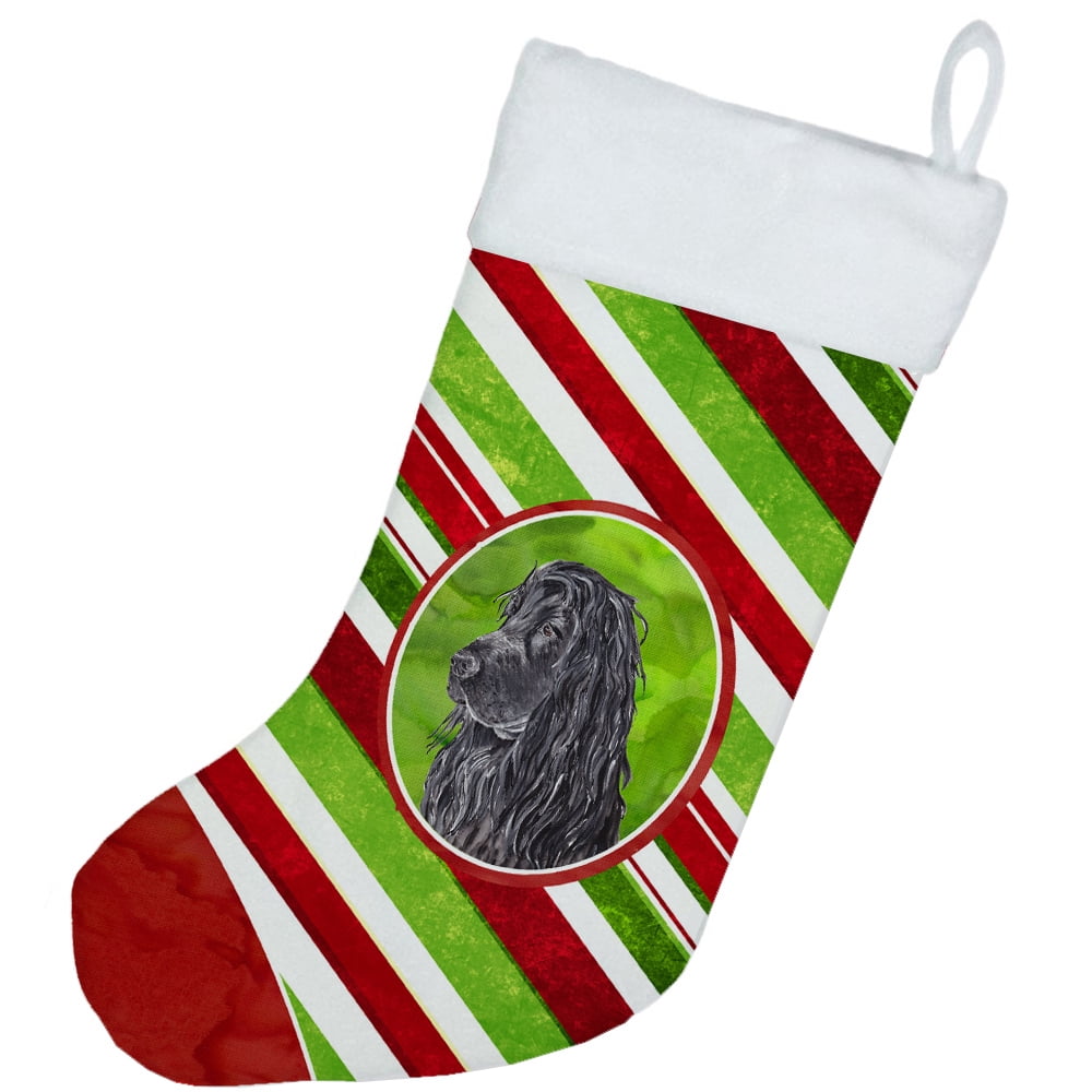 Carolines Treasures SC9611-CS Black Cocker Spaniel Candy Cane Christmas Christmas Stocking  Large multicolor
