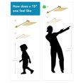thumbnail image 5 of Brazo de extensión de cabezal de ducha ajustable extralargo de 15 pulgadas con tornillo de fijación de bloqueo Lluvia cantante Ángulo de latón Altura ajustable Fácil de instalar Compatible con conecto, 5 of 5