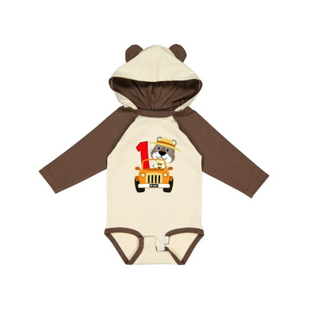 

Inktastic Safari 1st Birthday Boys or Girls Long Sleeve Baby Bodysuit