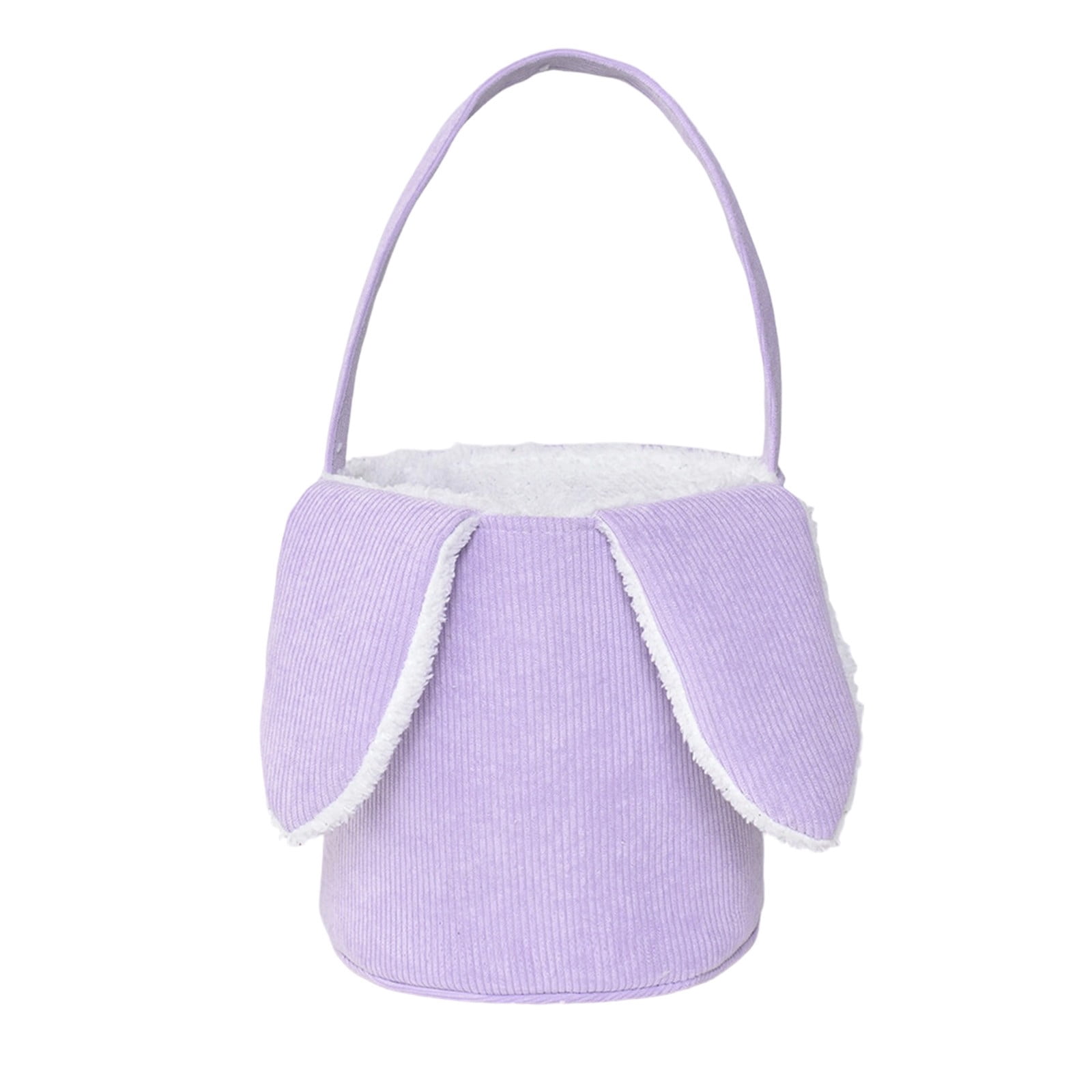 Lunxisen 2 Pcs Corduroy Fleece Easter Basket Stuffers Holiday Gift Bag Candy Pouch Kids Party Favor