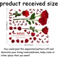 thumbnail image 3 of Red Rose Wall Stickers Rose Flower Butterfly Wall Decal Floral DIY Vinyl Mural Art Symbol of Love Decor for Bedroom Living Room Sofa Backdrop TV Wedding Valentine's Day Anniversary Decor, 3 of 9