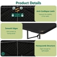 thumbnail image 3 of HOUSNIFLEX 8 Foot Plastic Folding Table Portable Heavy Duty Rectangular Table with Carry Handle, Indoor Outdoor for Camping Picnic Party Dining, Black, 3 of 8