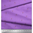 thumbnail image 2 of Soimoi Purple polyester Crepe Fabric Floral & Check Print Fabric by Yard 42 Inch Wide, 2 of 3