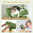 thumbnail image 5 of PEQULTI 35.4" Cactus Cat Tree Tower Large Scratcher with Cozy Condo Perch for Indoor Cats Green, 5 of 10