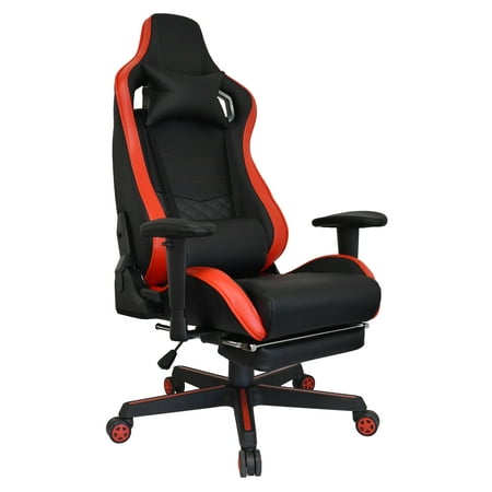 rest foot lumbar kingsport pu gaming racing chair support leather dialog displays option button additional opens zoom