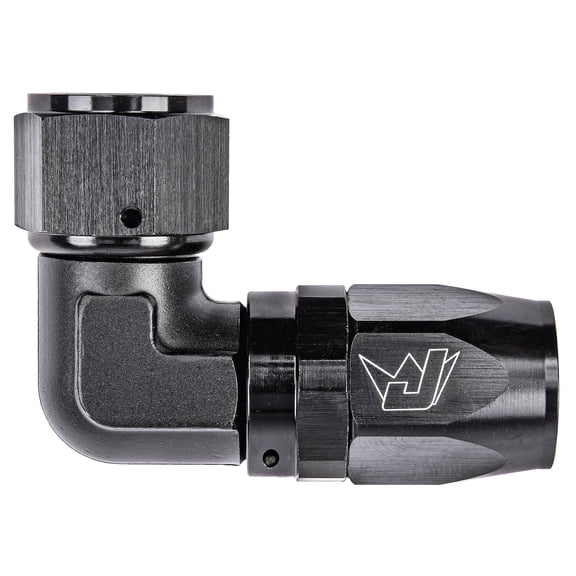 JEGS AN 90-Degree Forged Swivel Hose End [-12 AN Female to -12 AN Hose]