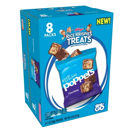 Rice Krispie Snacks - Kellogg's Rice Krispies Treats Poppers Chocolatey Caddy Bars 8 Ct