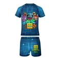 thumbnail image 6 of Geometry Dash Geometry Dash Geometry Dash Boys Two Piece Rash Guard Swimsuits Kids Short Sleeve Swimwear Sets Bathing Suit, 6 of 7