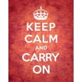 thumbnail image 2 of The British Ministry of Information 26x32 White Modern Wood Framed Museum Art Print Titled - Keep Calm and Carry On - Vintage Red, 2 of 4
