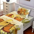 thumbnail image 2 of Ambesonne Western Fitted & Top Sheet Set with Sham, Old Wild Cowboys, Yellow Orange, 2 of 5