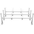 thumbnail image 1 of KFFKFF Trailer Ladder Rack, 59" Adjustable Roof Rack, 3 Crossbars, Straps Included, 800 lbs Load Capacity, Steel, Compatible with Chevrolet Express 1500 2500 3500/ Ford E150 E250 E350/ GMC Savana, 1 of 9