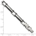 thumbnail image 5 of Diamond2Deal Stainless Steel Polished Black IP-Plated 8 inch Plus a .5 In Ext Link Bracelet for Men 8.5", 5 of 7