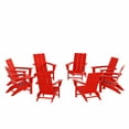 thumbnail image 7 of WestinTrends Ashore Adirondack Chairs Set of 8, All Weather Poly Lumber Folding Outdoor Patio Chairs, Modern Farmhouse Plastic Garden Lawn Deck Fire Pit Chairs, Red, 7 of 7