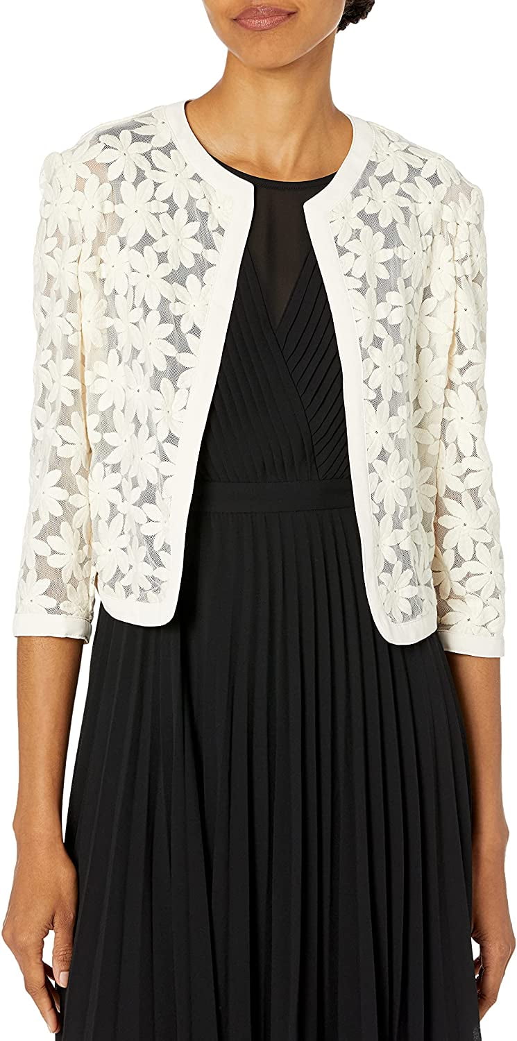 Anne Klein Womens Floral Lace Mesh 